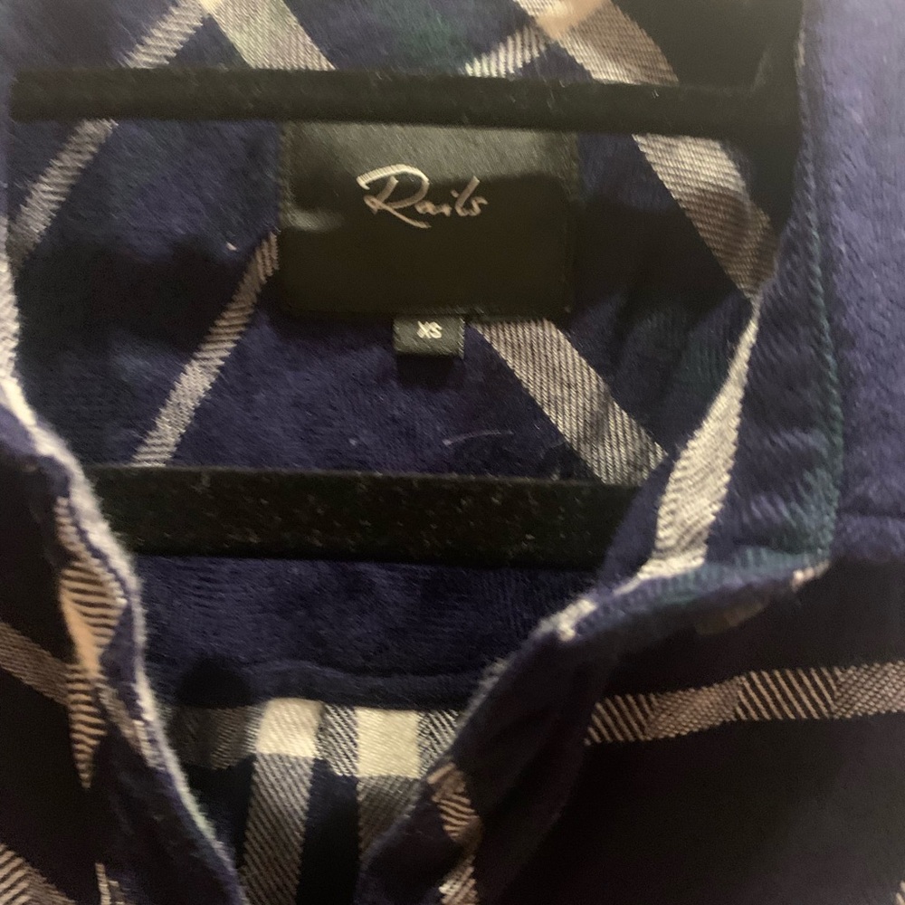 Rails- Blue And White Xs Button Down - image 2